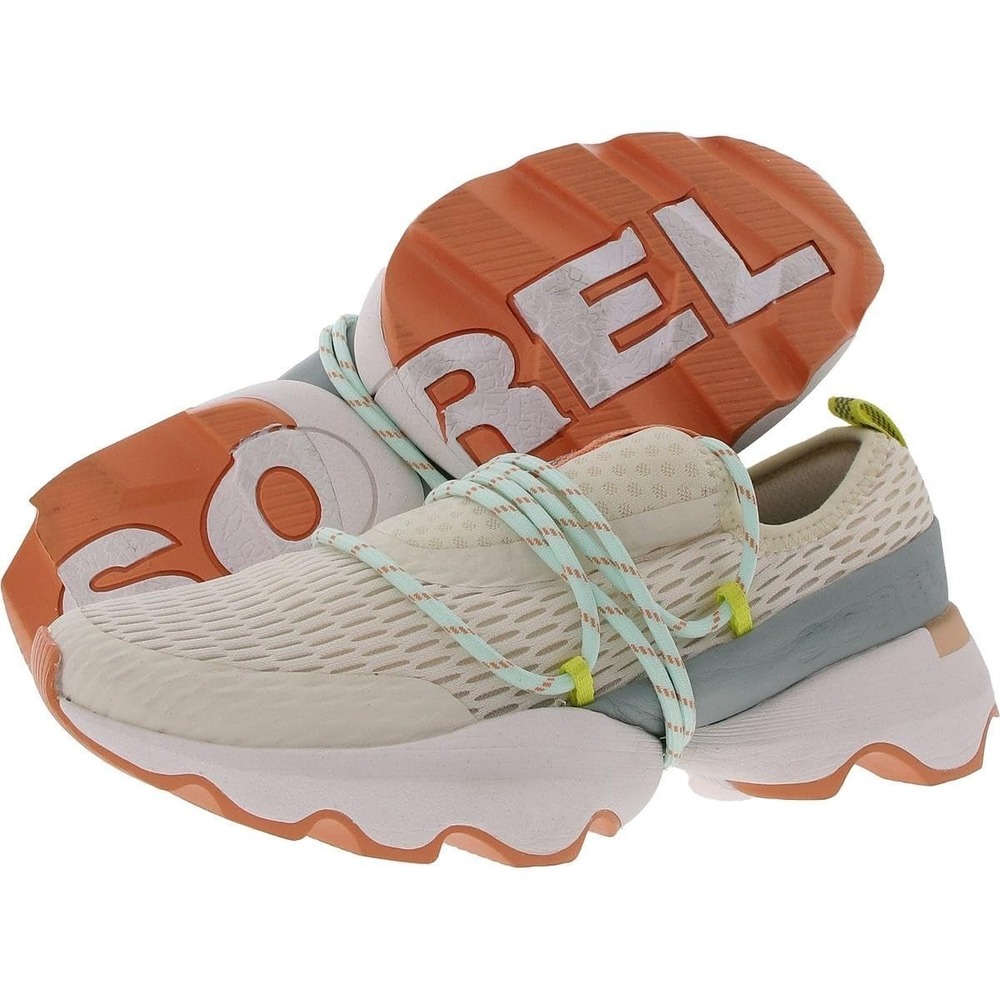 SOREL® (Women's 9 B) Kinetic Impact™ Lace Sneaker in Chalk/Paradiso Peach - Picture 3 of 5